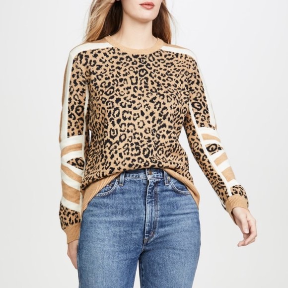 Current/Elliott Duvall Leopard Animal Print Sweater - Picture 3 of 12